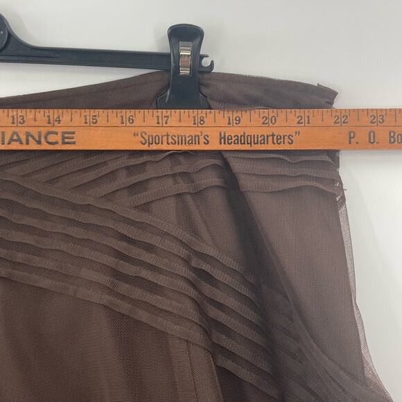 Nygard Boho Lace Overlay Brown Midi Skirt Women’s Size 20 3X Zip Closure - Picture 11 of 11